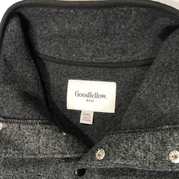 Goodfellow Mens Size XXL Gray  1/4 Button Top Pullover Sweater Jacket - Picture 2 of 7